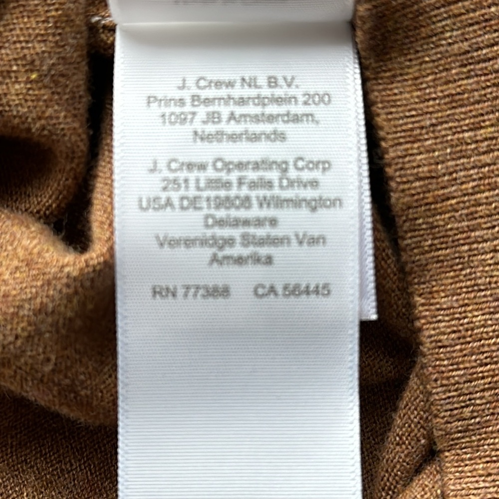 Fancy jeweled button, caramel colored cardigan. - Picture 8 of 9